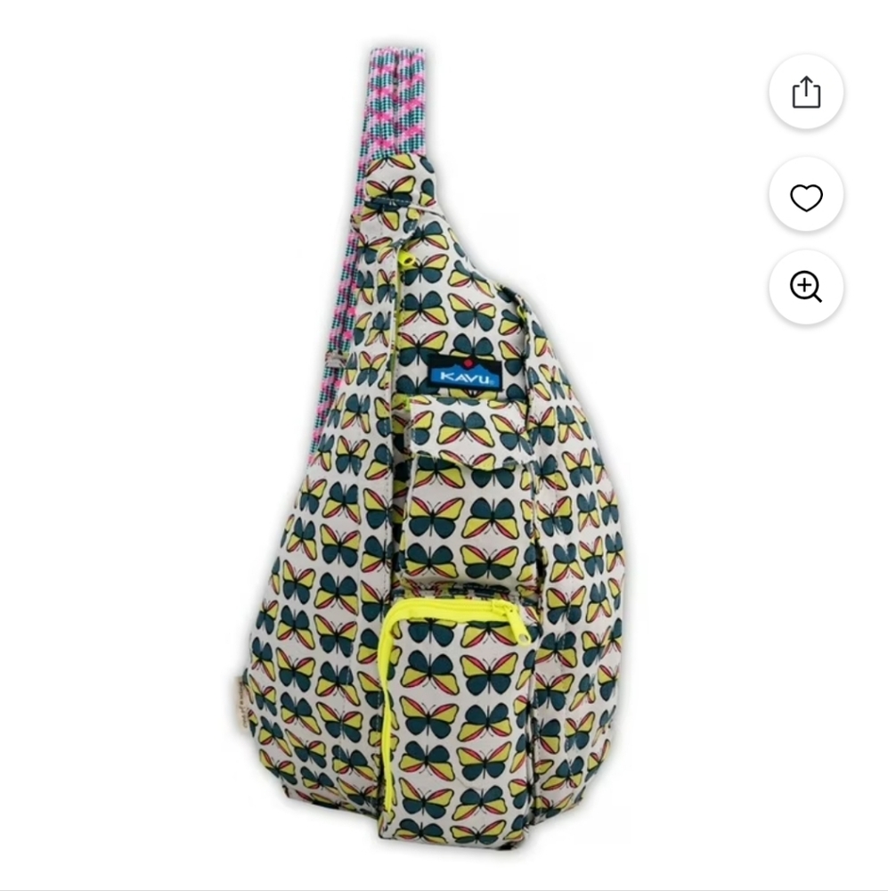 KAVU Original Rope Bag - Compact Lightweight Crossbody - Butterfly